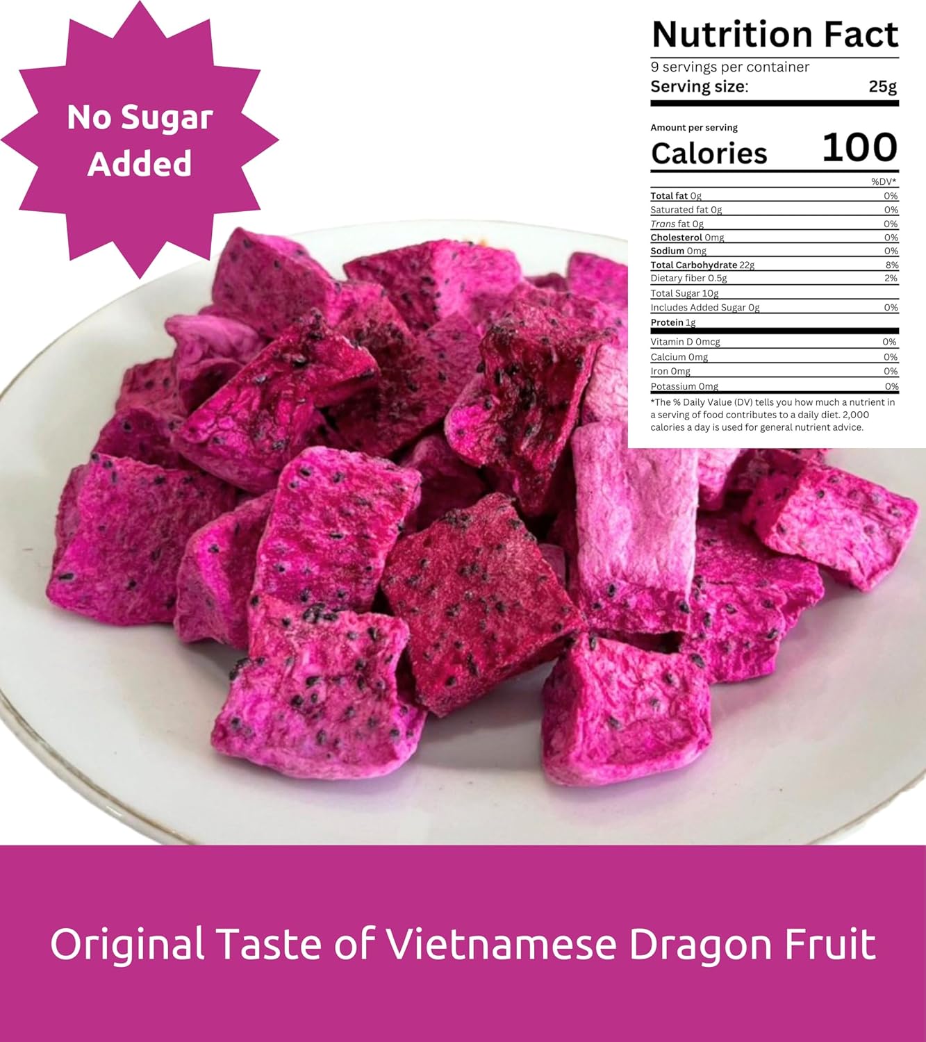 vietnam-freeze-dried-dragon-fruit-cubes-80-oz---natural-red-pitaya-snack-no-added-sugar---non-gmo-gluten-free-for-drinks-cereal-yogurt-2