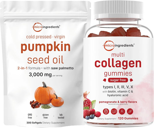 bundle-pack-micro-ingredients-pumpkin-seed-oil-with-saw-palmetto-multi-collagen-peptides-gummies---cold-pressed-pure-virgin-oil-herbal-supplement---type-i-ii-iii-v-x-protein-1