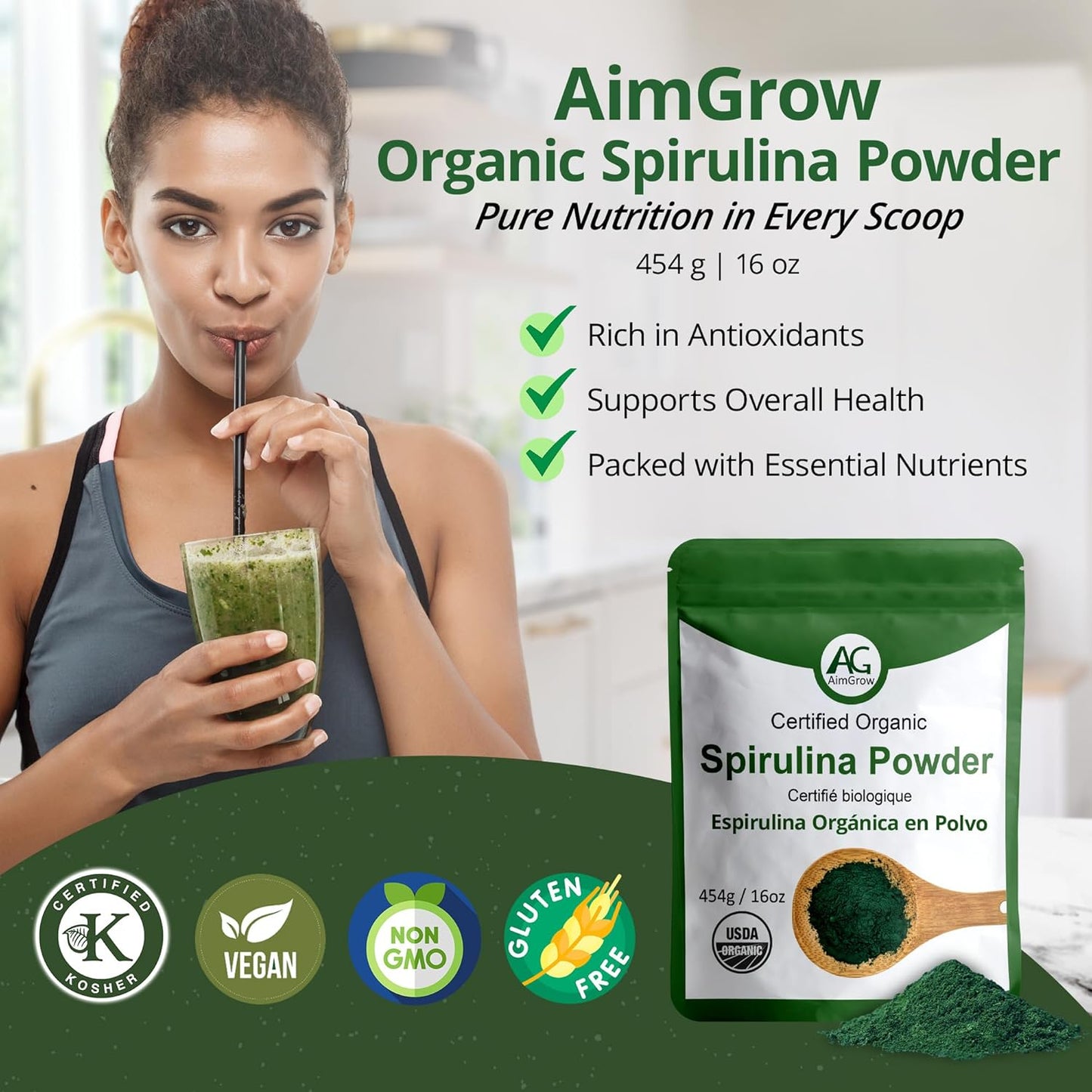 454g-aimgrow-organic-spirulina-powder---protein-rich-for-eye-skin-immune-health---canada-organic-non-gmo-gluten-free-2