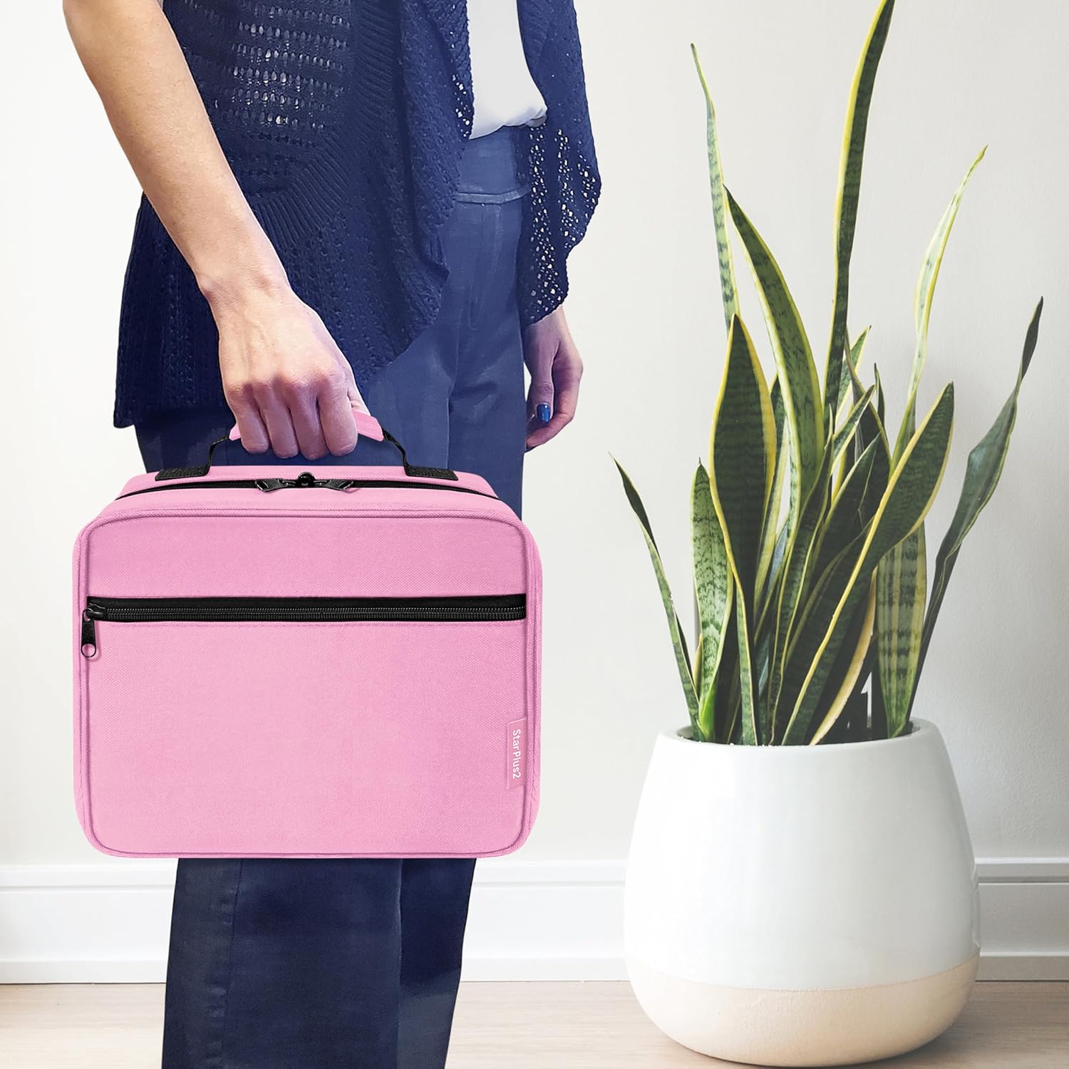 pink-starplus2-large-padded-pill-bottle-organizer---travel-home-medicine-bag-for-medications-vitamins-medical-supplies---case-carrier-storage-med-bag-no-lock-5