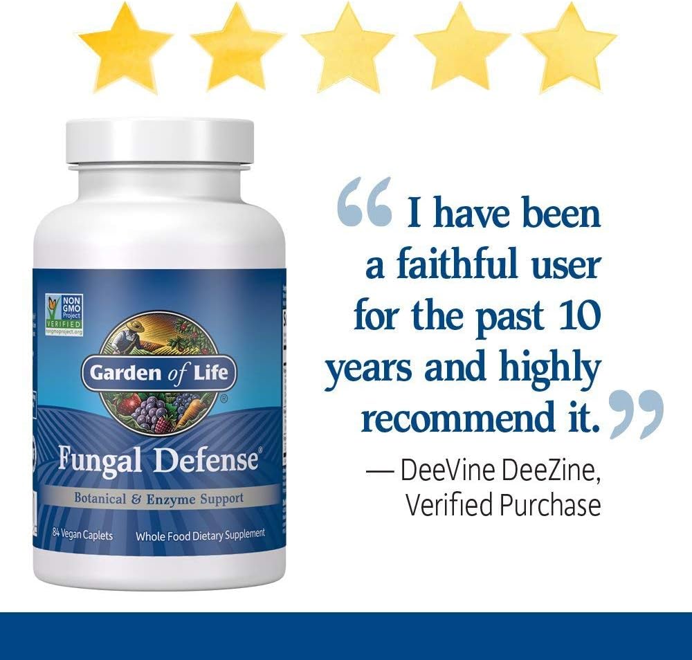 84 Count Garden of Life Fungal Defense Capsules for Immune Support and Gut Health