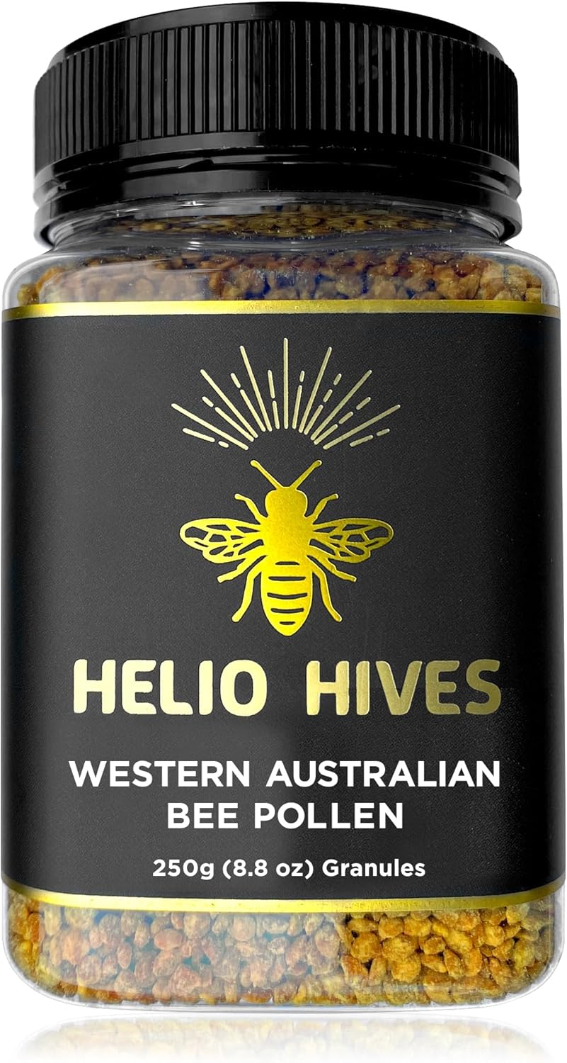 8.8 Oz Helio Hives Bee Pollen Granules: Western Australia Pure Superfood for Optimal Health & Superior Taste