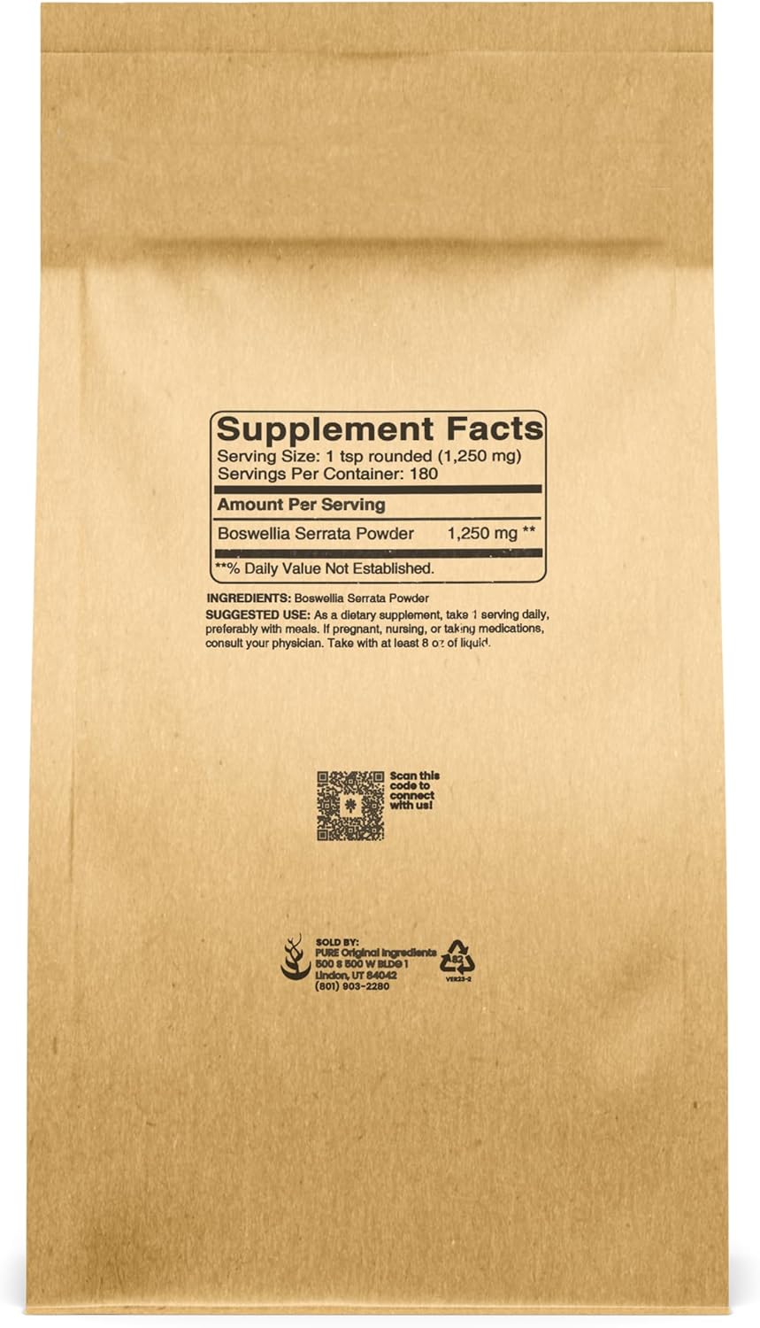 8oz Pure Boswellia Serrata Extract Herbal Supplement Powder - Non-GMO Formula