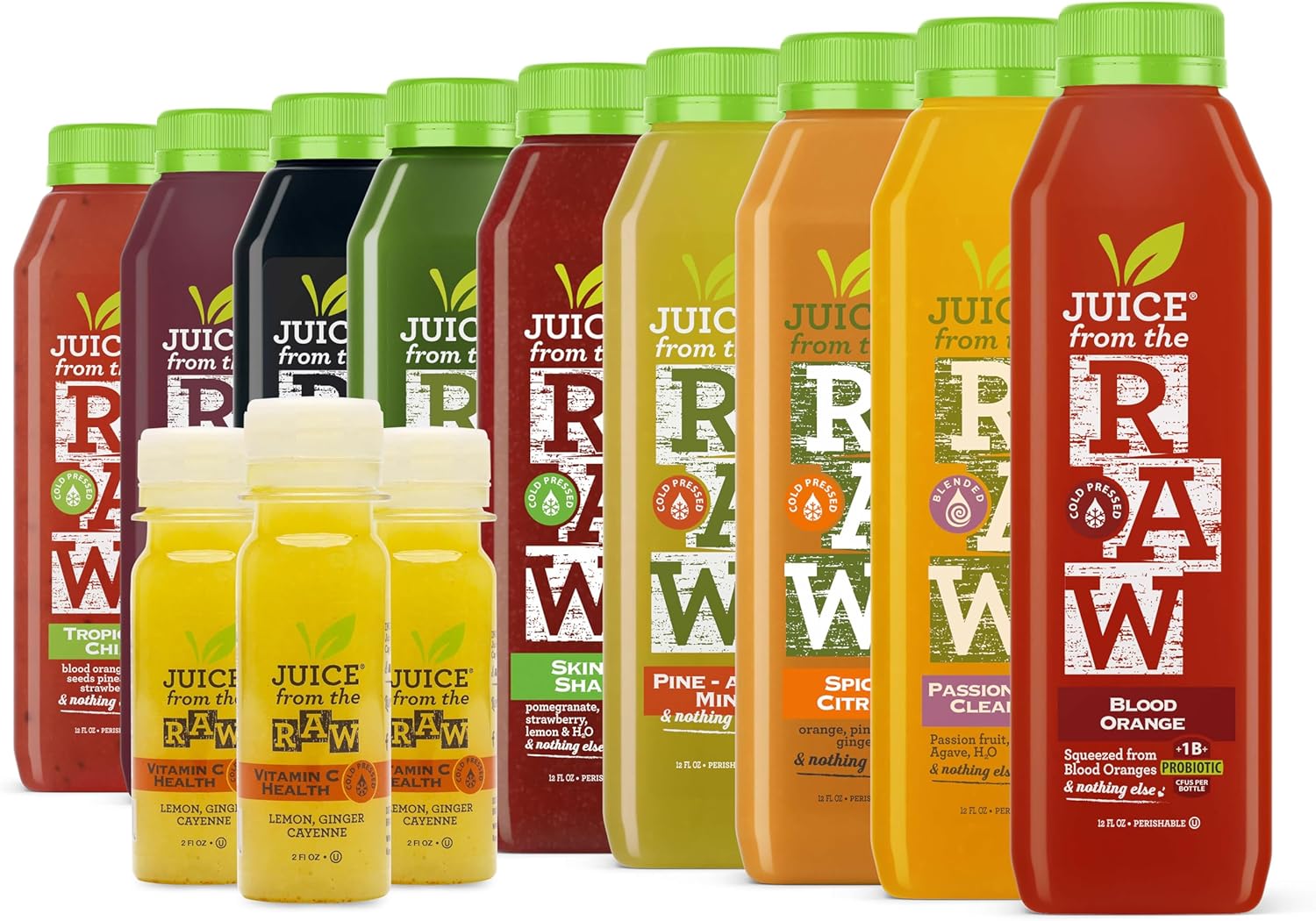 9-Day Vitamin-C Immunity Cleanse: Top-Selling Cold-Pressed Juice Detox (18 Bottles + 9 Shots)
