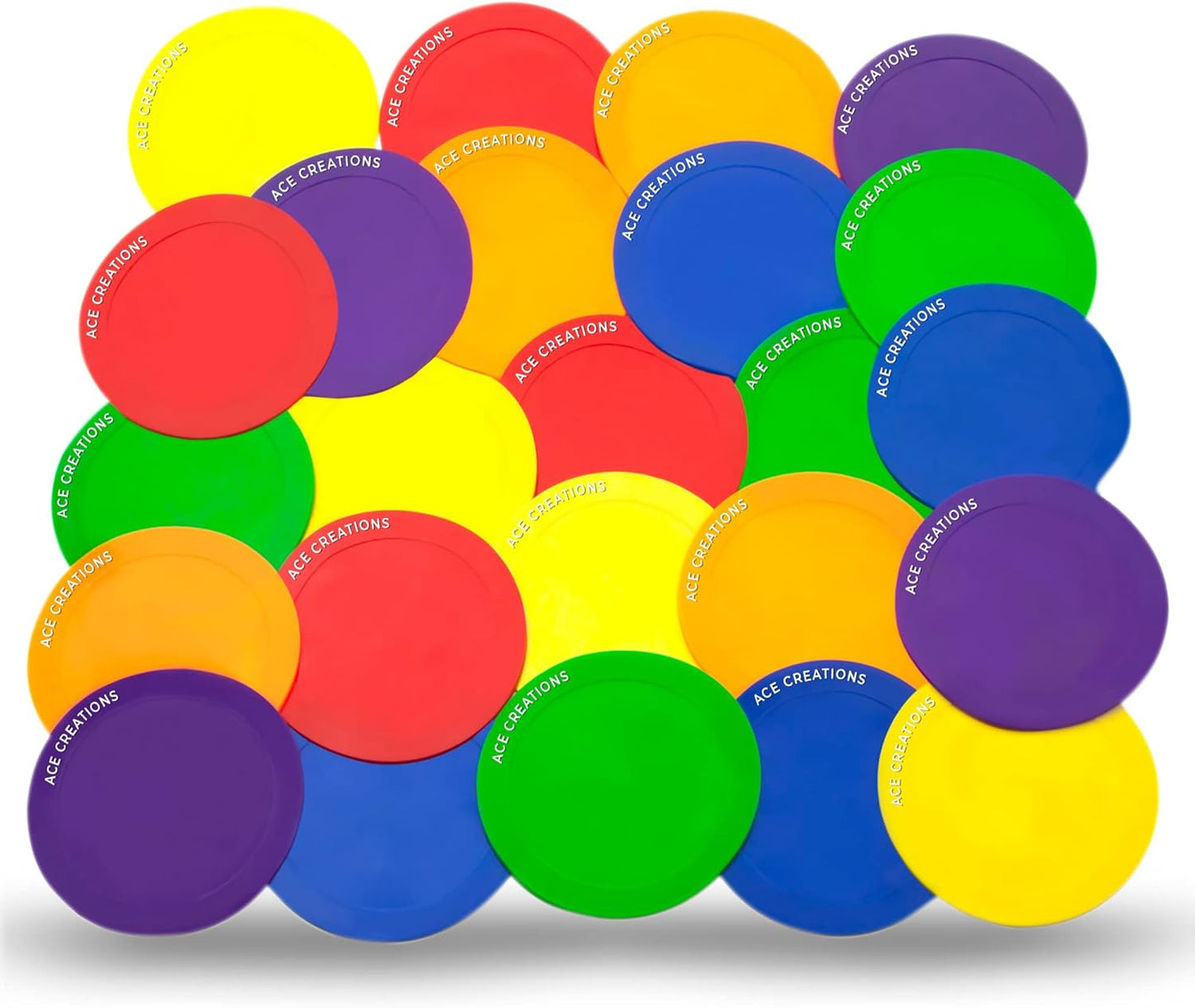 9 Inch Ace Creations Poly Vinyl Spot Markers - Set of 6 for Sports and Agility Training