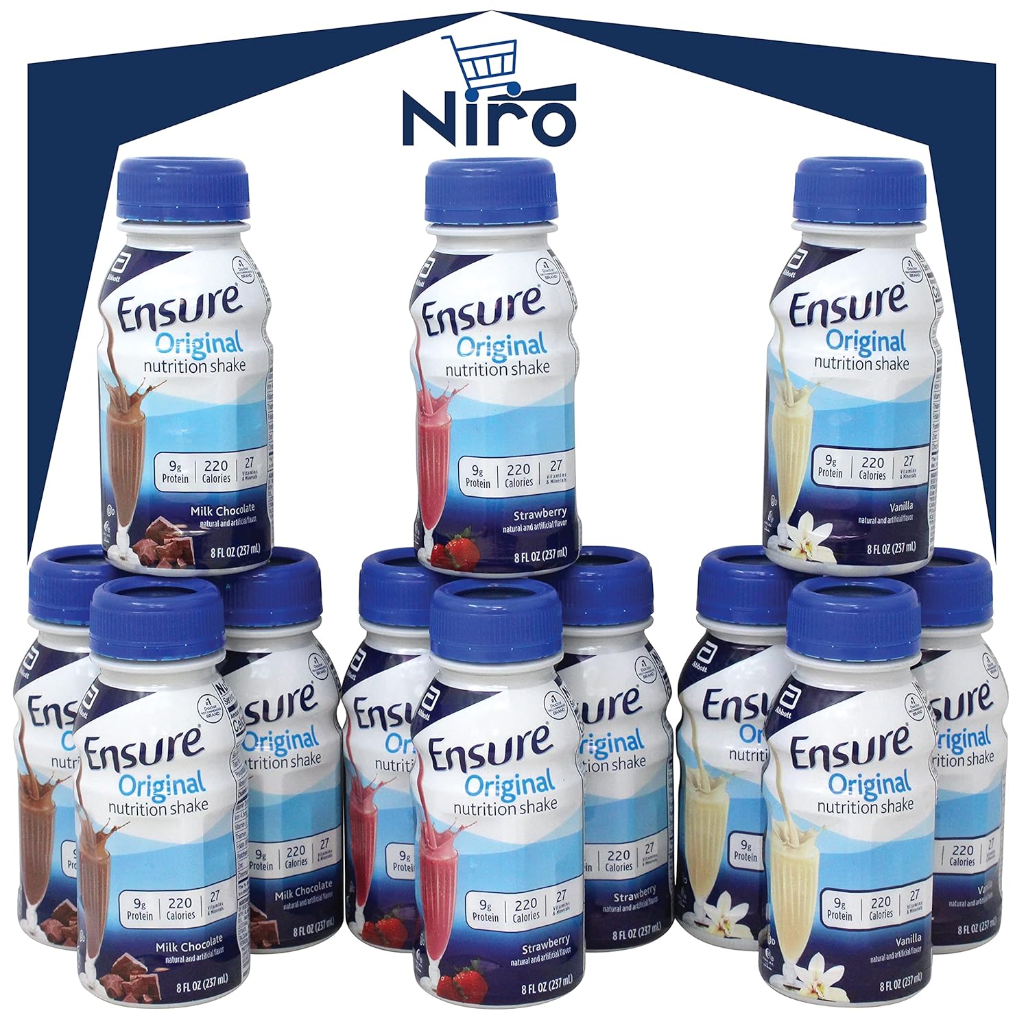 niro-assortment-variety-pack---ensure-original-nutrition-shakes-in-milk-chocolate-vanilla-and-strawberry-flavors---12-pack-with-travel-sleeve---packed-with-vitamins-and-minerals-6