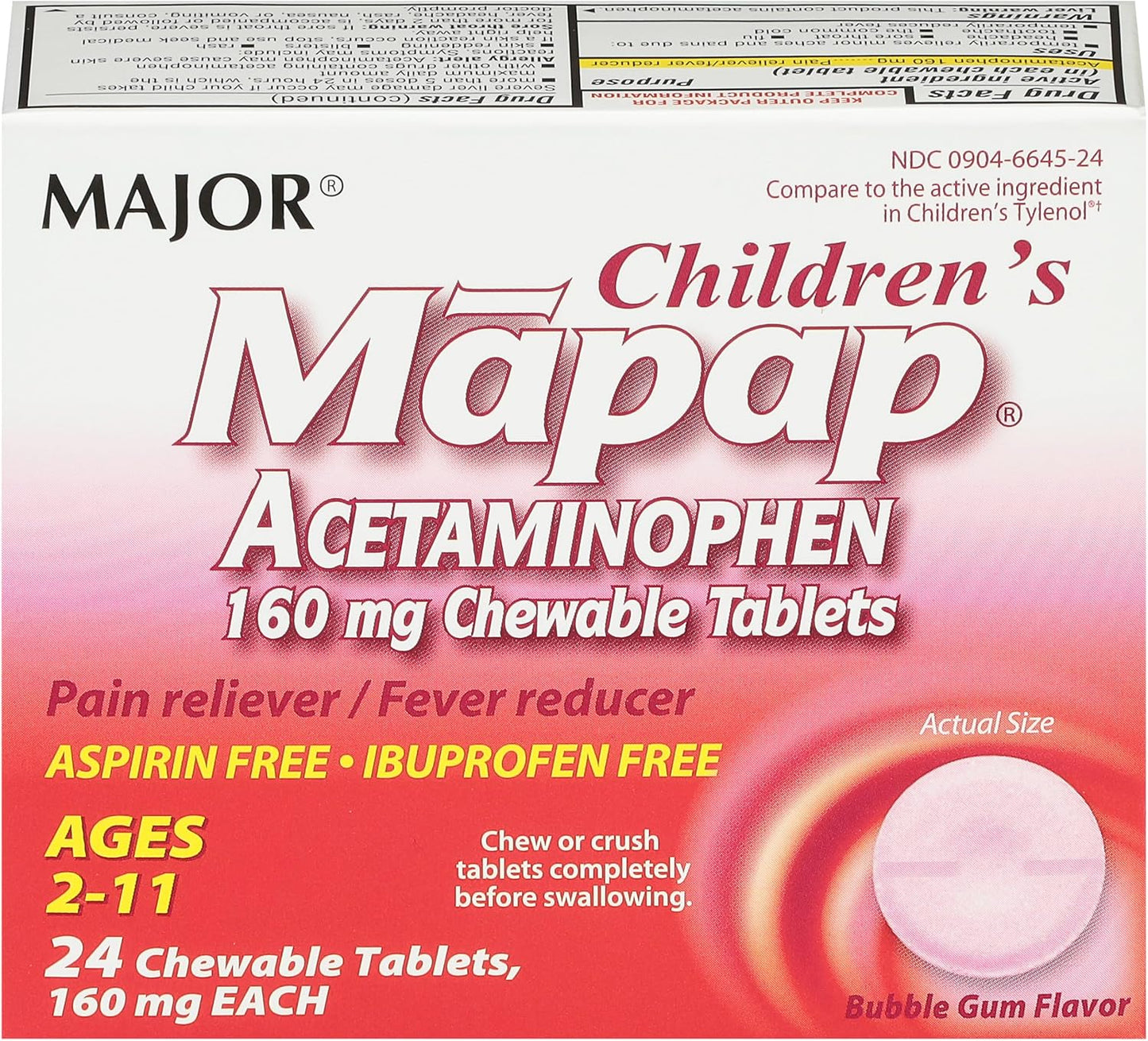 childrens-pain-relief-chewable-tablets---160mg-acetaminophen---fever-reducer-for-ages-2-11---aspirin-ibuprofen-free---24-count-pack-1
