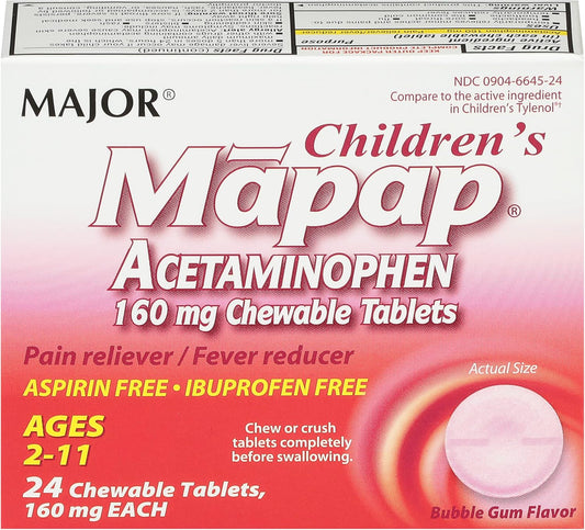 childrens-pain-relief-chewable-tablets---160mg-acetaminophen---fever-reducer-for-ages-2-11---aspirin-ibuprofen-free---24-count-pack-1