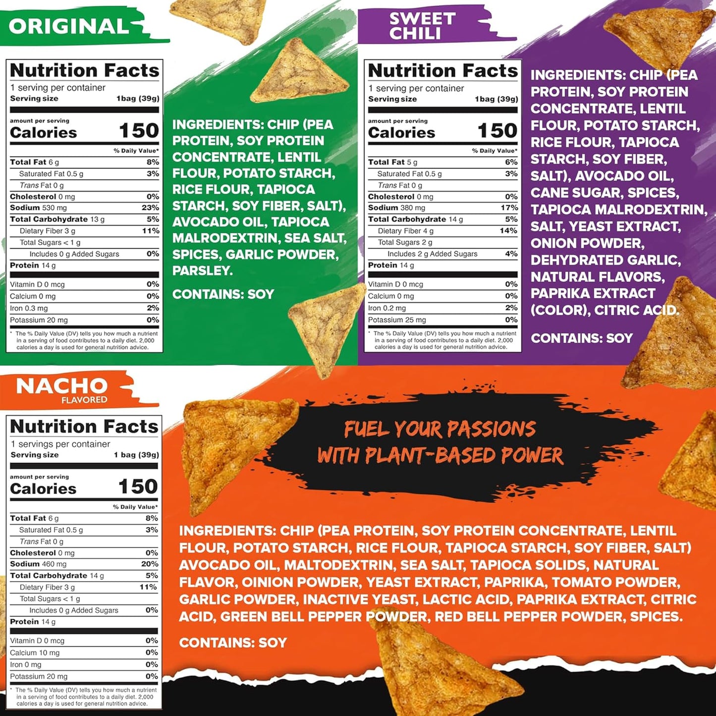 high-protein-vegan-chips-variety-pack---low-carb-snack-with-avocado-oil-14g-protein-per-bag-gluten-free---original-nacho-chili-flavors---12-pack-of-138-oz-bags-3