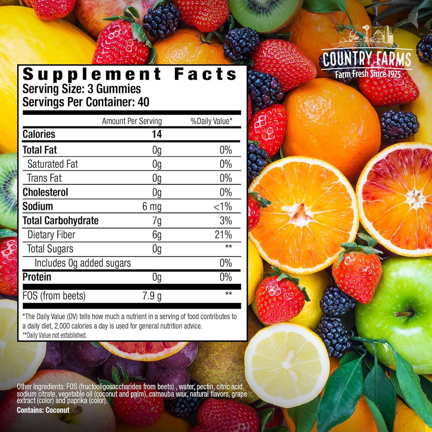 country-farms-fiber-care-prebiotic-gummies---6g-fiber-fos-from-beets-digestive-support---mixed-fruit-flavor-240-gummies-2-pack-2