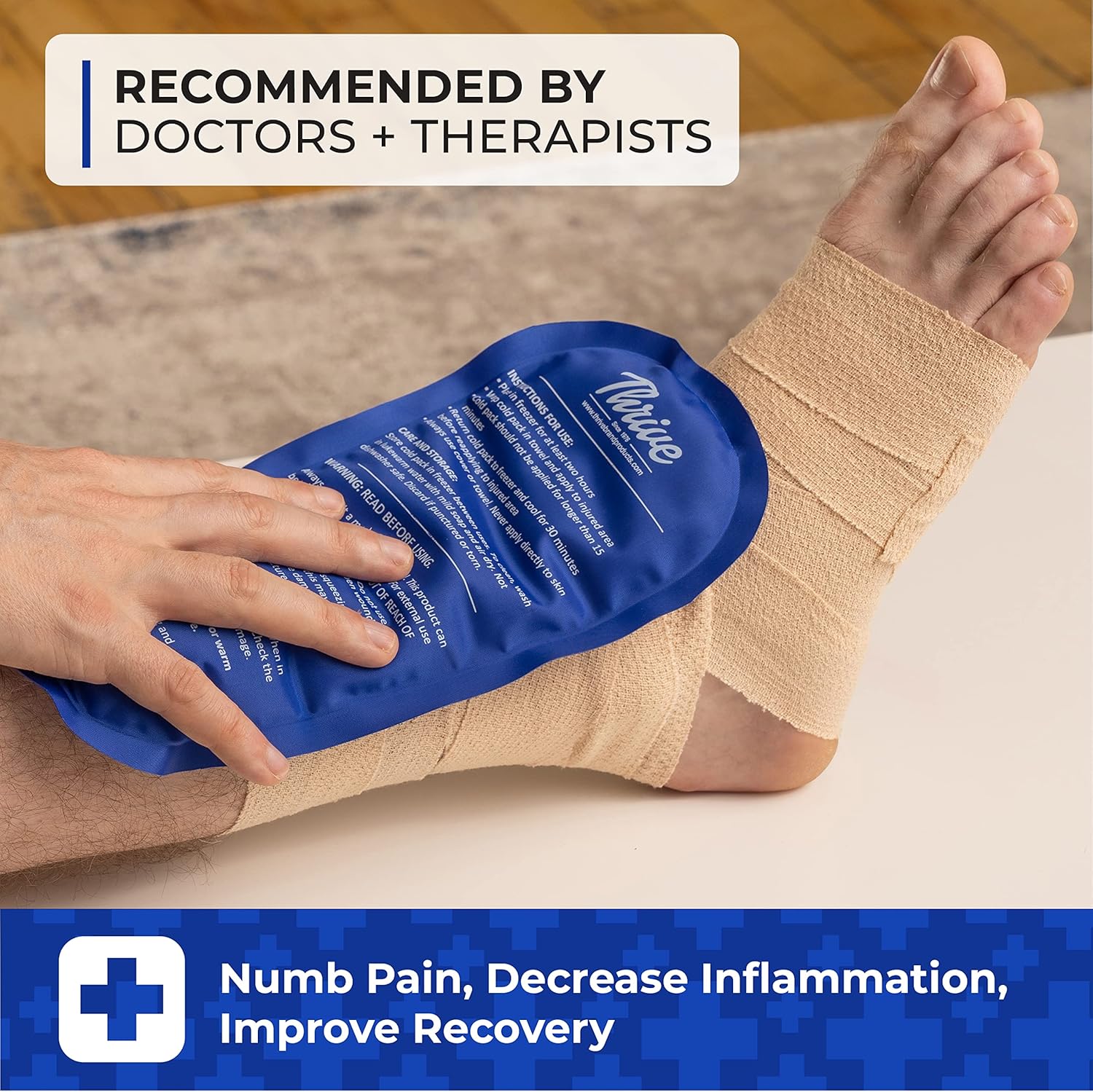 set-of-2-thrive-reusable-gel-ice-packs-for-injuries---fsa-hsa-approved-cold-compress-for-pain-relief-in-knee-shoulder-ankle-wrist-neck-and-back---soft-flexible-ice-pack-3