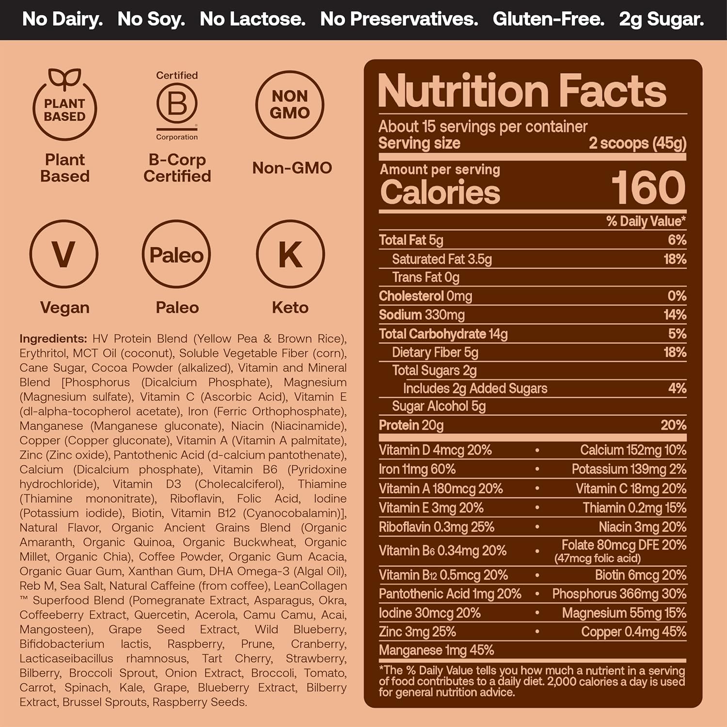 venus-williams-happy-viking-iced-coffee-protein-powder---20g-protein-keto-vegan-gluten-free-non-gmo---complete-meal-replacement-24-oz-7