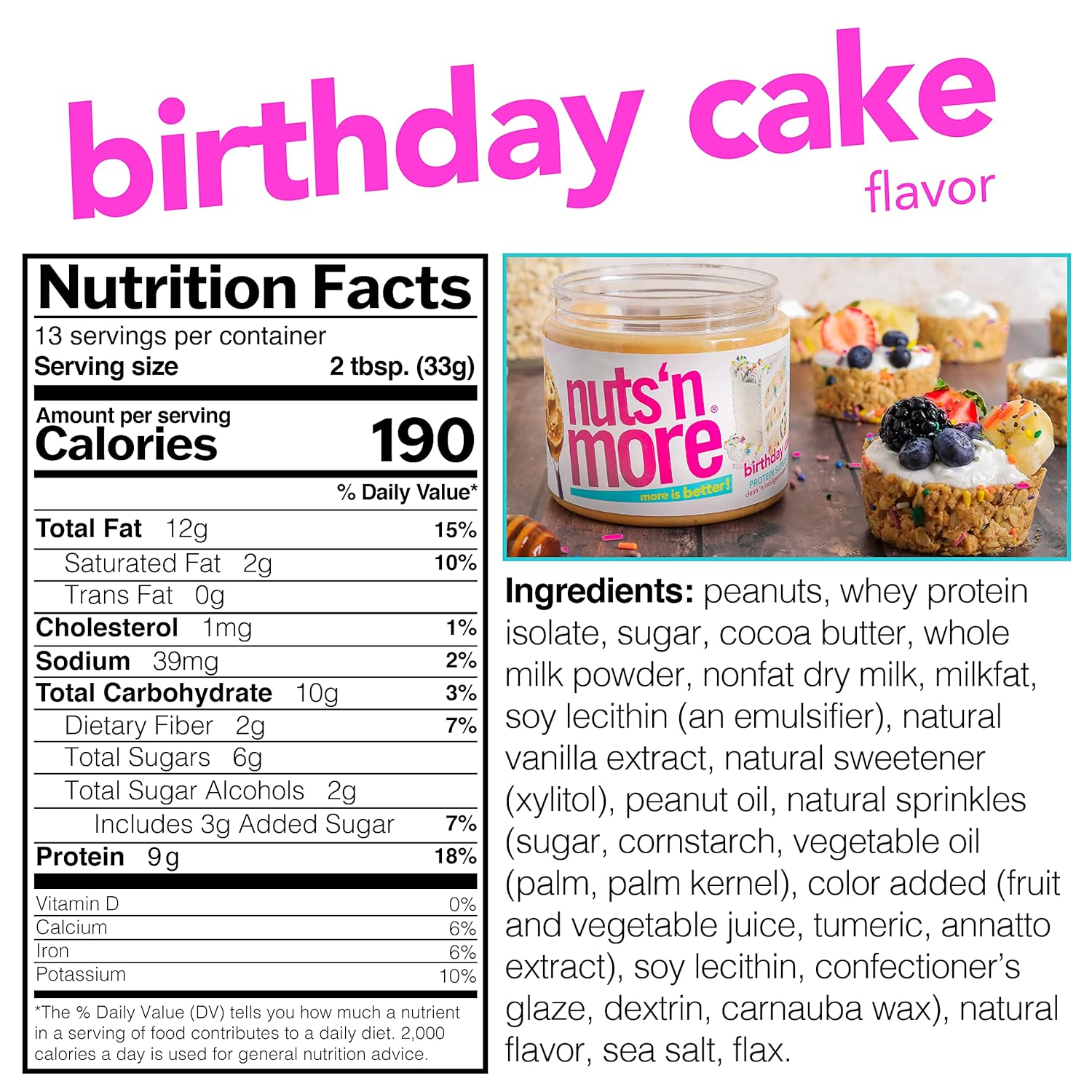 high-protein-birthday-cake-peanut-butter-spread---15oz-jar---gluten-free-non-gmo-low-carb-sugar---all-natural-nut-butter-snack-7
