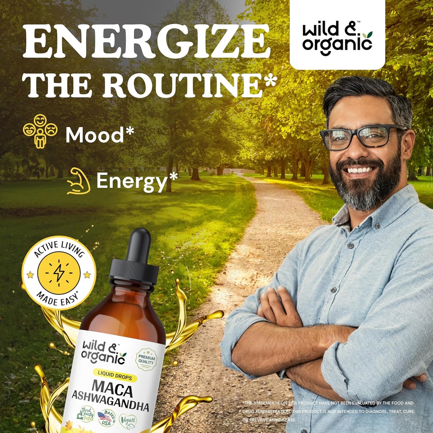 Organic Maca and Ashwagandha Tincture with Turmeric - 4 fl oz, Wildcrafted Herbal Supplement - Espot.com.au