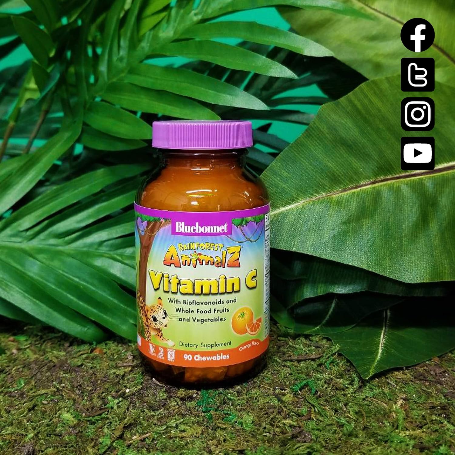 bluebonnet-nutrition-rainforest-animalz-vitamin-c-chewable-tablets---90-tablets-250mg-soy-free-gluten-free-dairy-free-vegan---orange-flavor---kosher-certified---45-servings-9