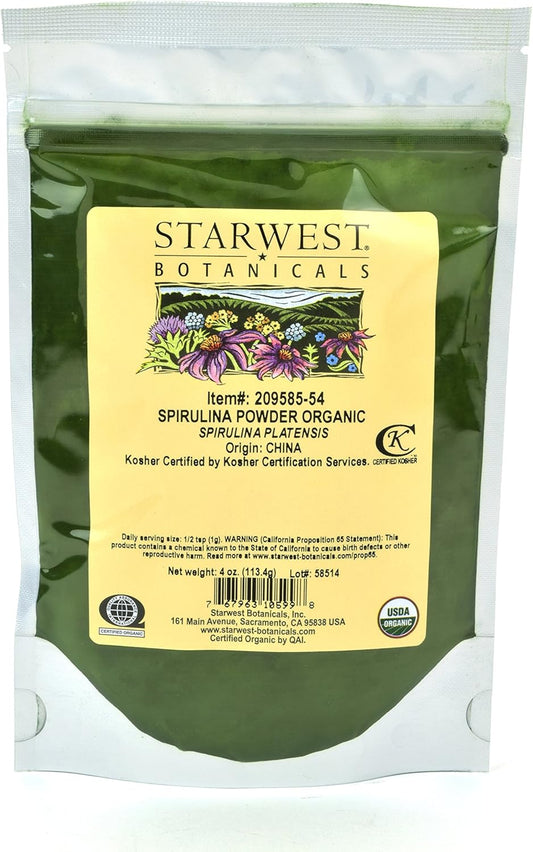 Organic Spirulina Powder - 4 Ounces by Starwest Botanicals - Espot.com.au