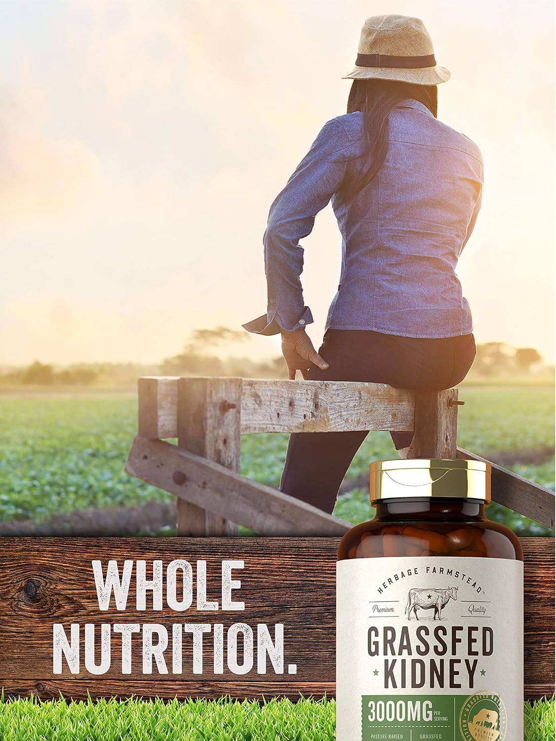 herbage-farmstead-grass-fed-beef-kidney-capsules---3000mg-200-count---pasture-raised-bovine-supplement-hormone-and-pesticide-free-non-gmo-gluten-free-5