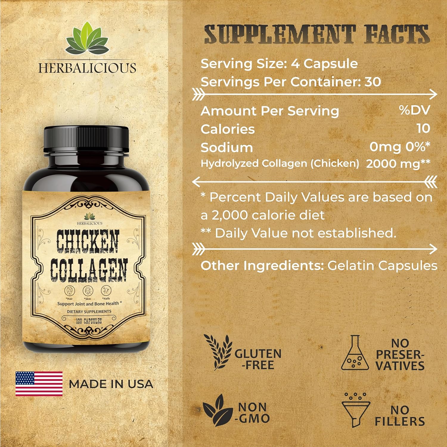 organic-chicken-collagen-capsules---type-ii-collagen-supplement-for-joint-skin-bone-health---non-gmo-anti-aging-dietary-pills-with-hydrolyzed-peptides---120-caps-6