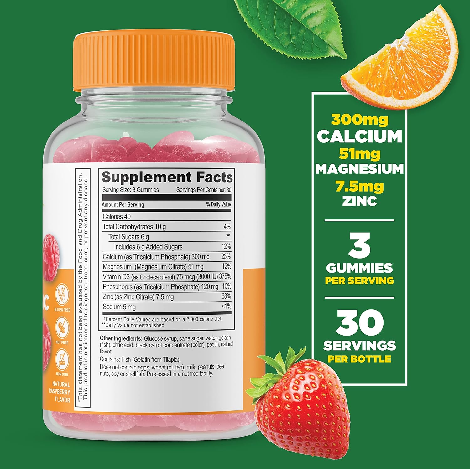 calcium-magnesium-zinc-vitamin-d-and-melatonin-gummies-bundle---delicious-chewable-supplement-gluten-gmo-free---lifeable-2