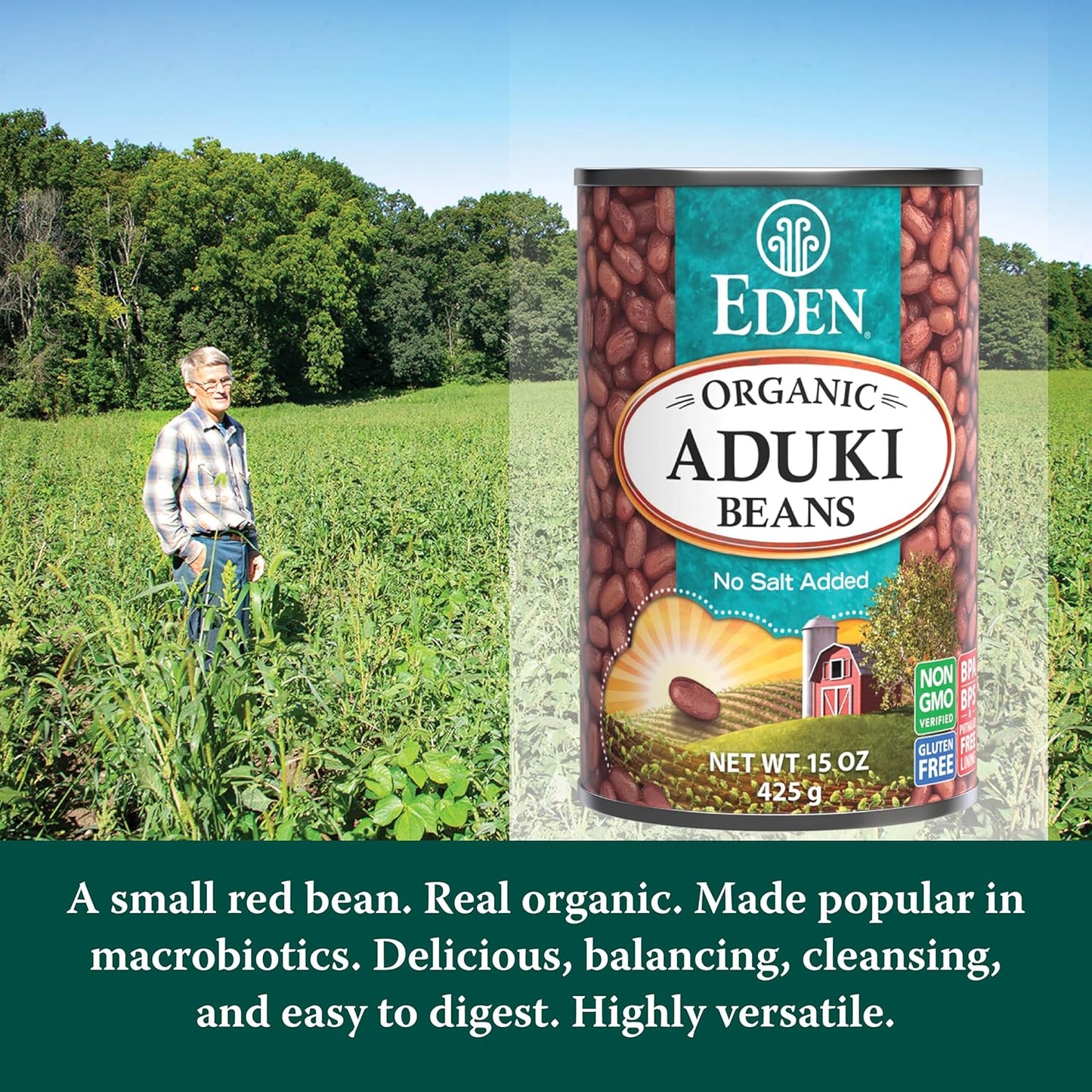 organic-non-gmo-aduki-beans-azuki-adzuki---no-salt-added---red-beans---macrobiotic---15-oz-can---12-pack-3