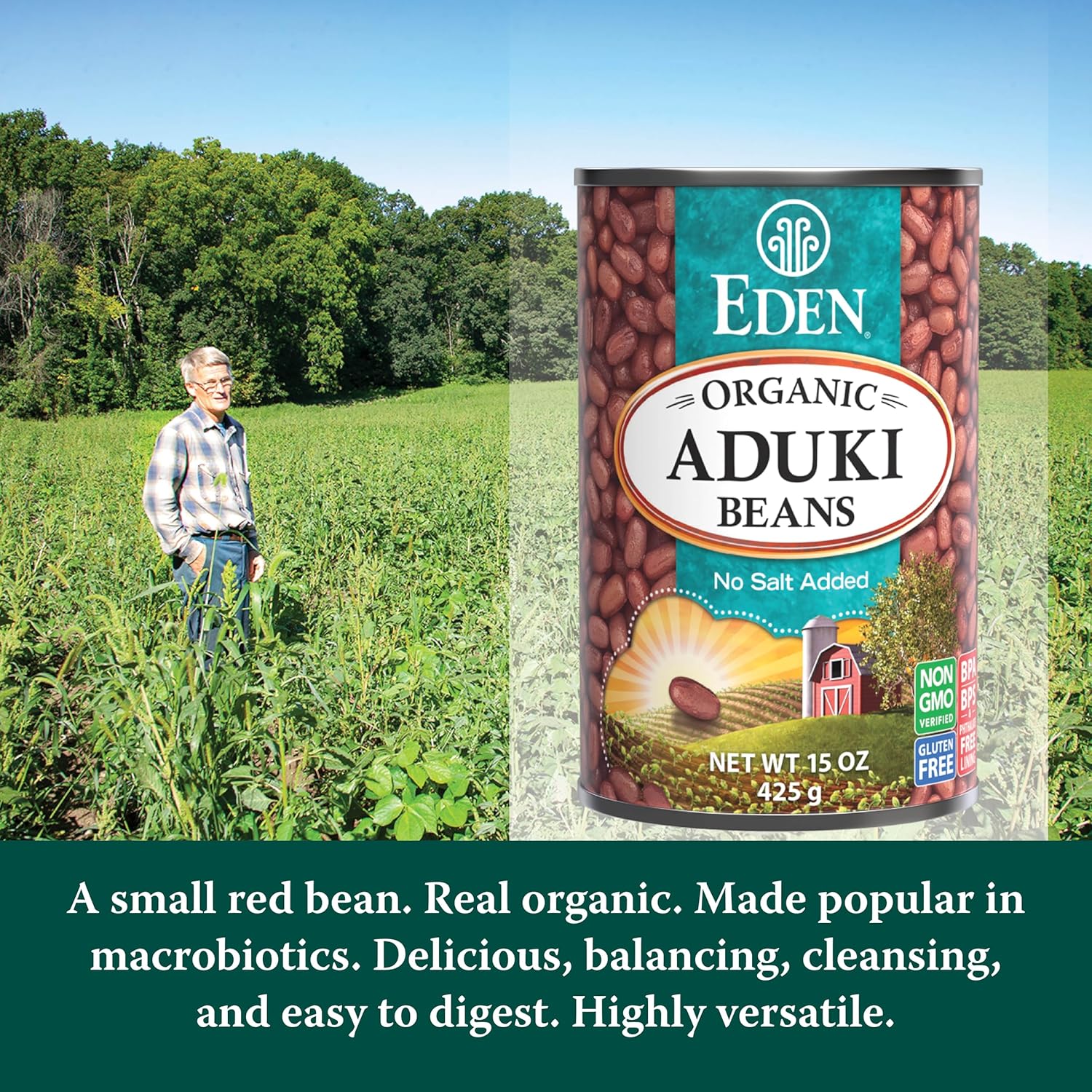organic-non-gmo-aduki-beans-azuki-adzuki---no-salt-added---red-beans---macrobiotic---15-oz-can---12-pack-3