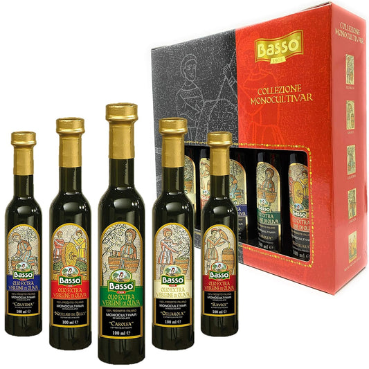 premium-basso-1904-extra-virgin-olive-oil-gift-set---5-varieties-first-cold-pressed-tasting-and-dipping-olive-oil---5x100ml-pack---ideal-gift-box-for-foodies-1