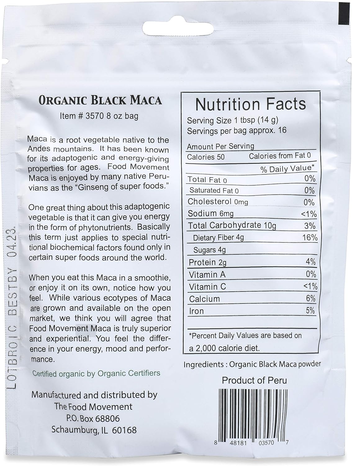 Organic Black Maca Root Powder - 8 oz Raw Food Supplement for Whole Body Wellness - Non-GMO, Vegan, Gluten Free - Espot.com.au