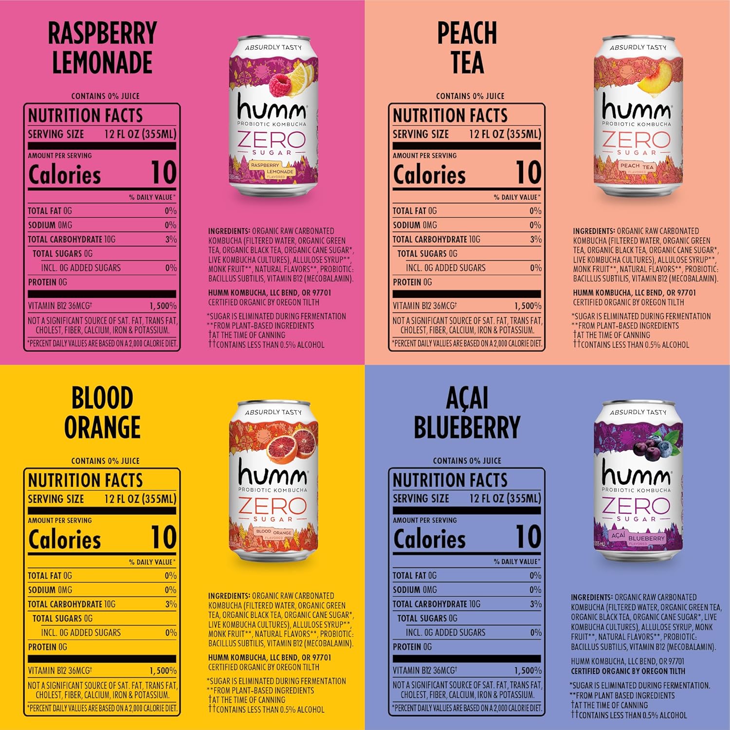 organic-vegan-probiotic-kombucha-variety-pack-zero-sugar-keto-friendly-gluten-free-no-refrigeration-needed---16-pack-of-12oz-cans-3