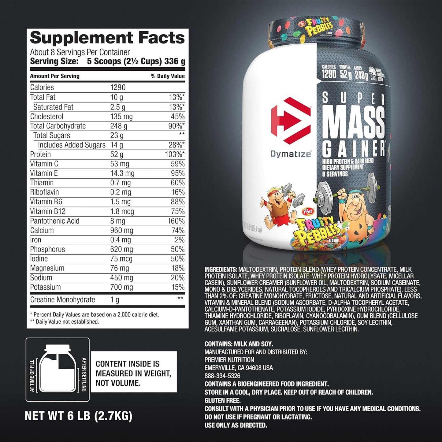 dymatize-super-mass-gainer-protein-powder---fruity-pebbles-flavor-6-lb---1290-calories-52g-protein---easy-mixing-delicious-taste-5