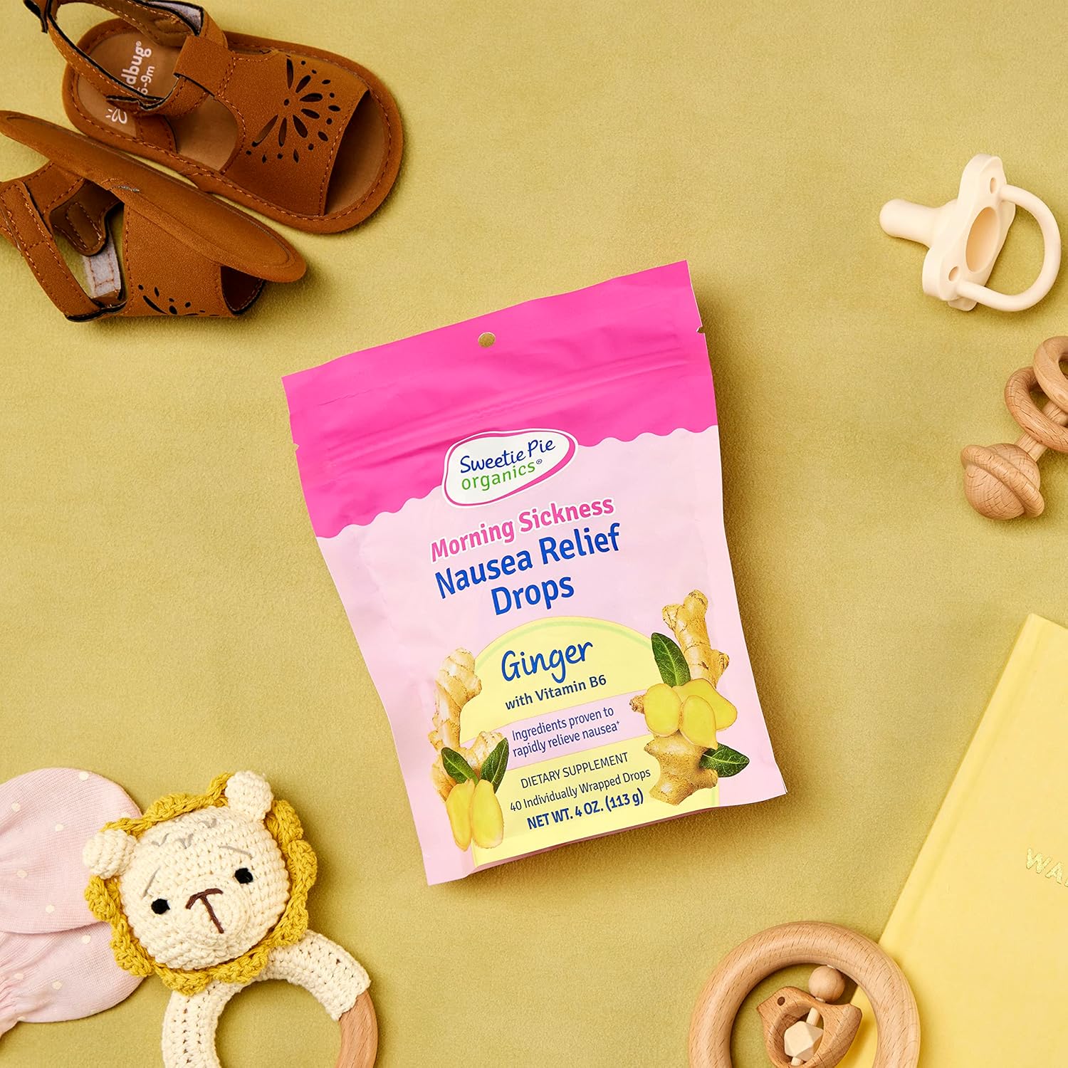 Organic Ginger Morning Sickness Relief Drops - 4 oz, Pack of 4 by Sweetie Pie Organics - Espot.com.au