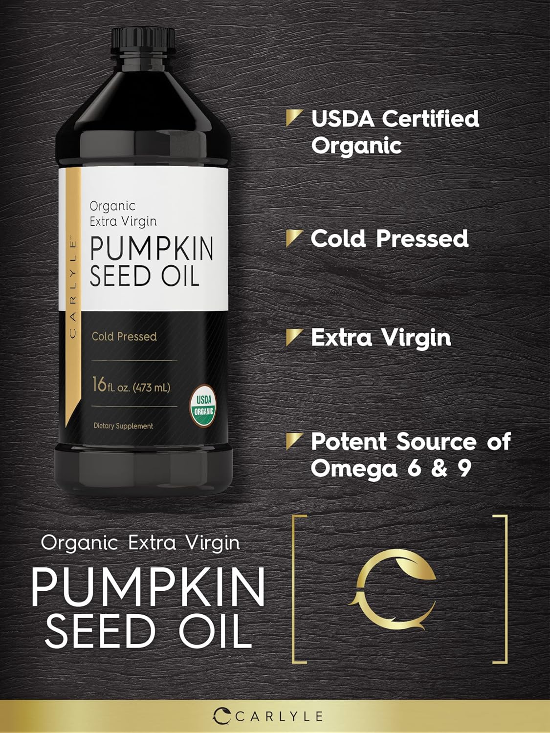 organic-cold-pressed-carlyle-pumpkin-seed-oil-16oz---extra-virgin-vegetarian-non-gmo-gluten-free---safe-for-cooking-hair-and-face-3