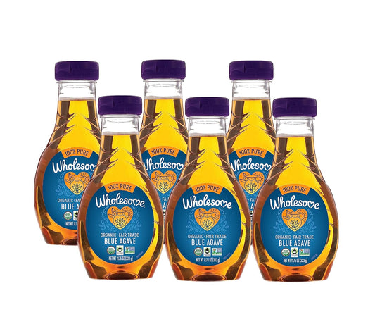 organic-blue-agave-nectar-1175-oz-x-6-pack---natural-low-glycemic-sweetener-non-gmo-fair-trade-gluten-free---wholesome-sweeteners-1