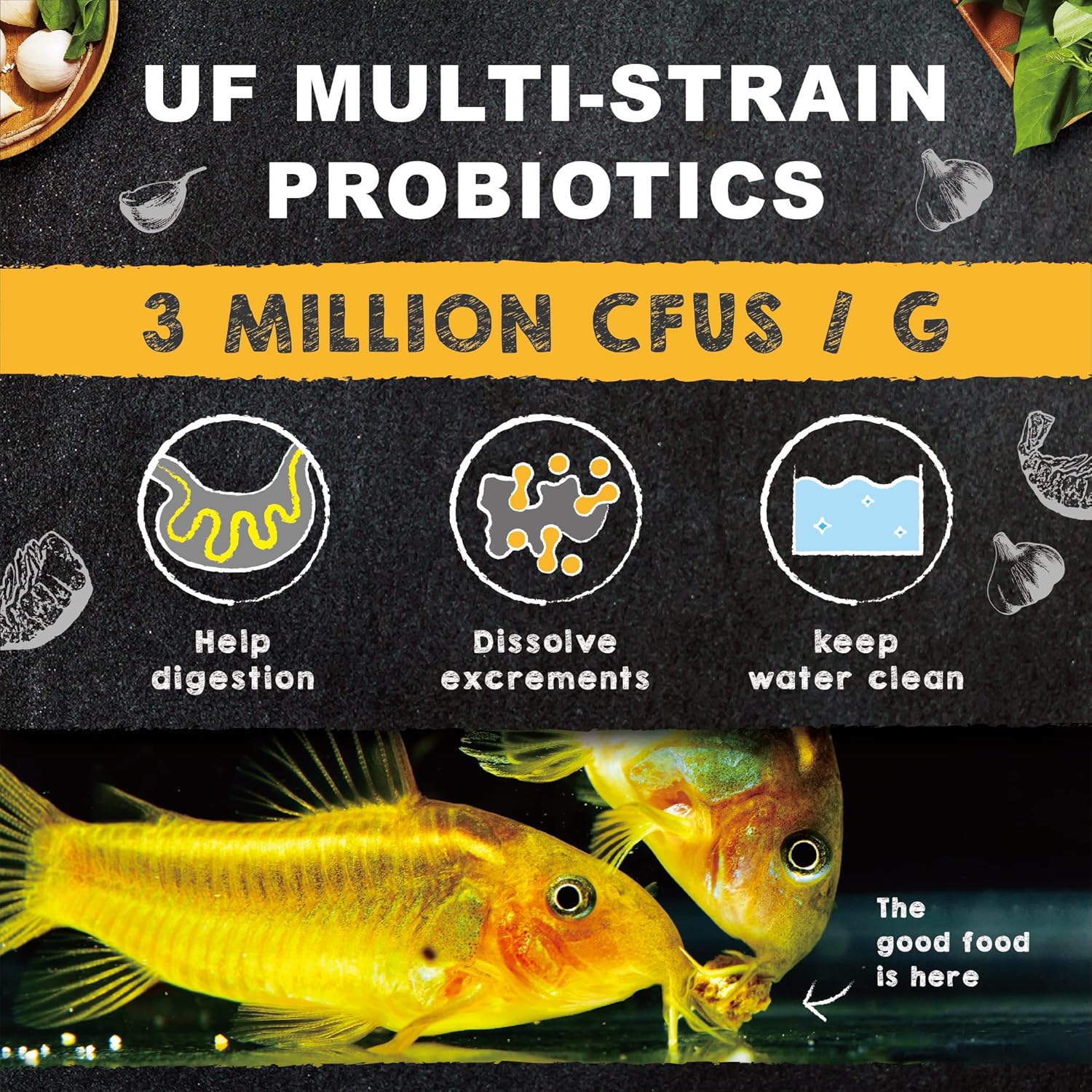premium-bottom-feeder-fish-food-with-sword-prawns-natural-protein-balanced-diet---ideal-for-catfish-corydoras-loaches---tropical-shrimp-pie---494-ounces-5