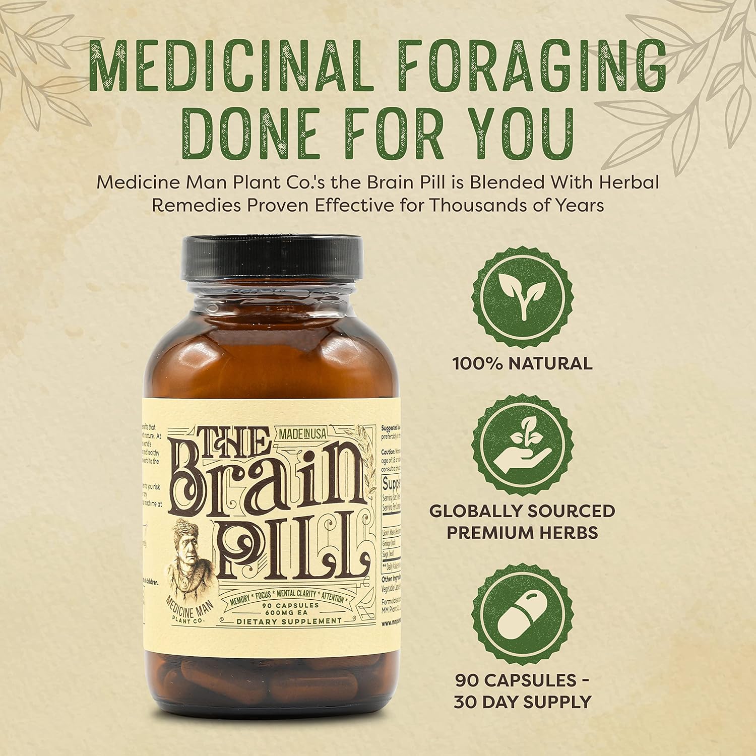 organic-brain-booster-supplement---memory-support-pills-with-ginkgo-biloba-lions-mane-sage---focus-memory-clarity-energy---90-capsules-2