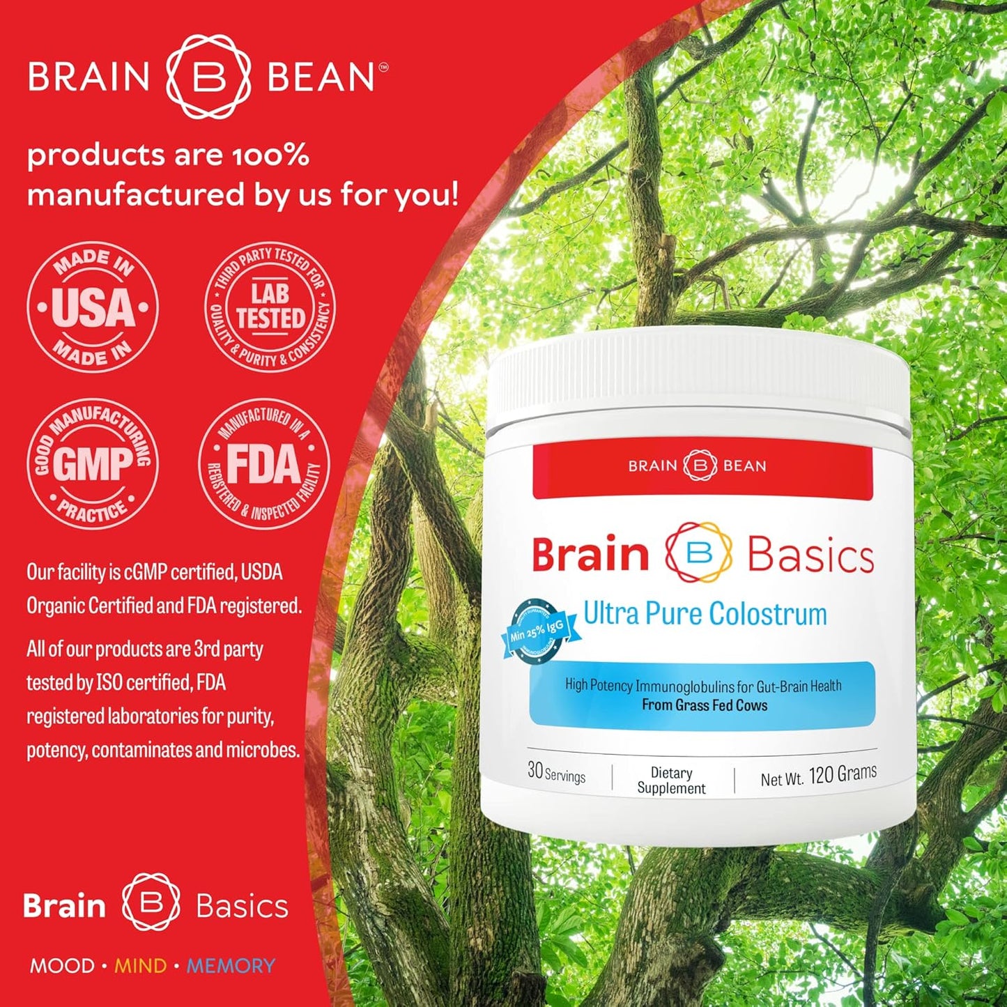 ultra-pure-colostrum-powder-4000mg---grass-fed-cows---25-igg-antibodies---gut-brain-immune-health---glowing-hair-skin---120g-30-servings-5