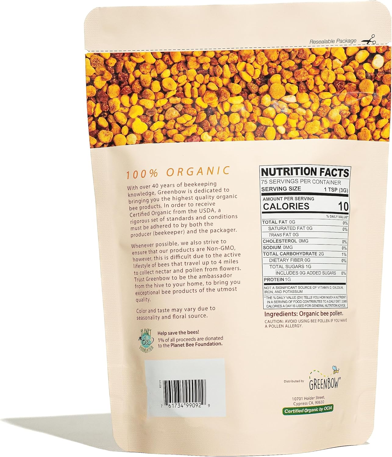 organic-greenbow-bee-pollen---pure-natural-superfood-with-proteins-vitamins-minerals---usda-certified-non-gmo-8oz-2