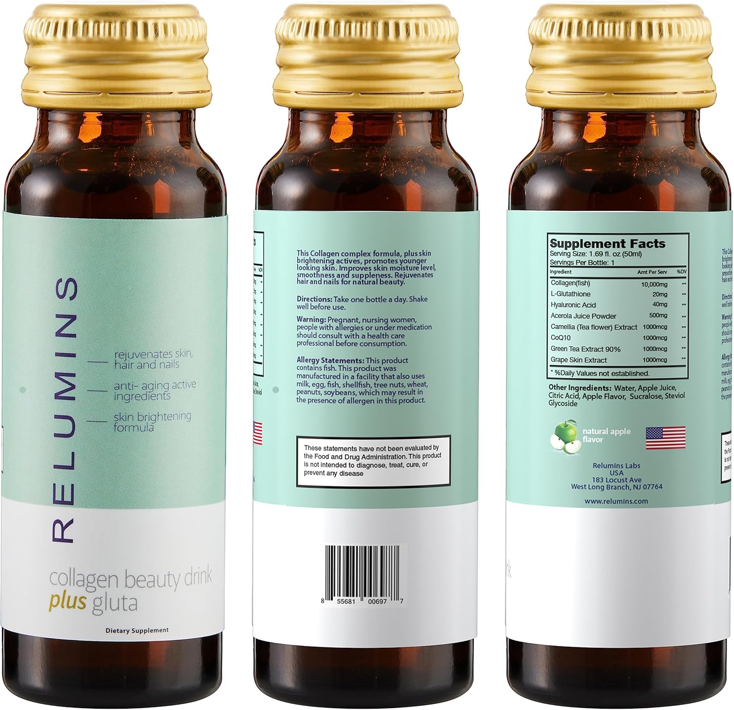 relumins-advance-collagen-beauty-drink-with-glutathione-more---apple-flavor-10-drinks-x-2-packs---fights-signs-of-aging-naturally-9
