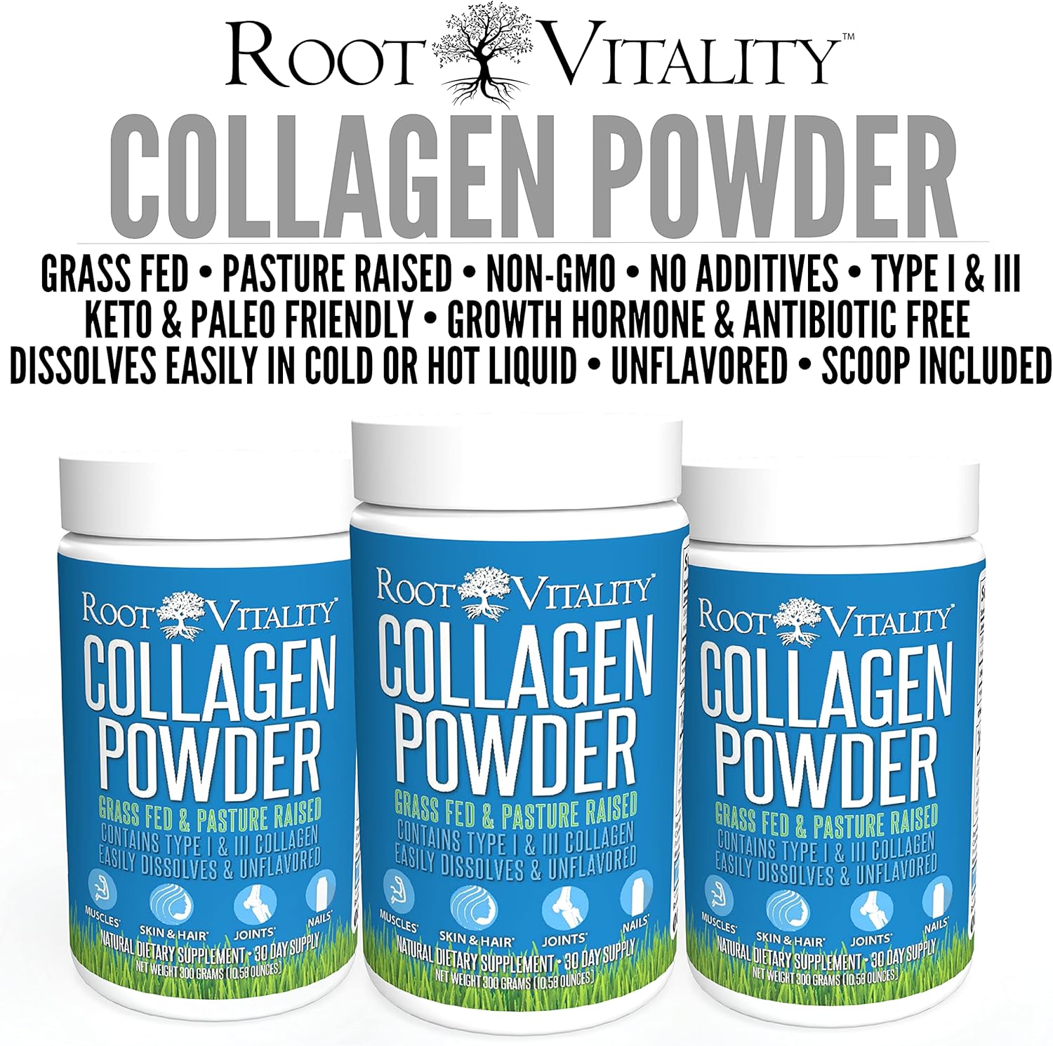 grass-fed-collagen-peptides-powder-for-skin-hair-nails---hydrolyzed-protein-supplement-non-gmo-zero-sugar---30-servings-for-men-women-3