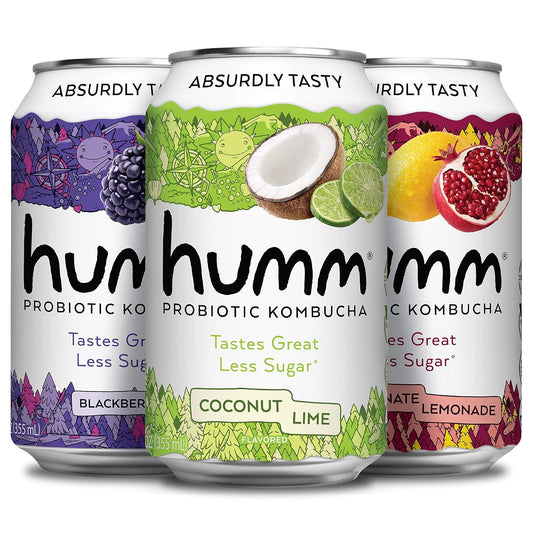 humm-kombucha-paradise-variety-12-pack-with-2-billion-probiotics-for-gut-health---includes-blackberry-coconut-lime-and-pomegranate-lemonade-flavors-1