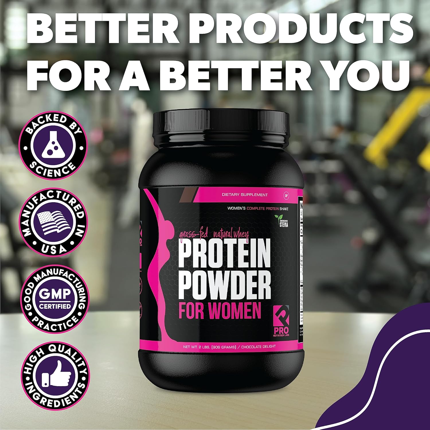 chocolate-delight-whey-protein-powder-for-women---low-carb-gluten-free-grass-fed-protein-shake---supports-weight-loss---natural-stevia-sweetened---20g-protein---2lb-3