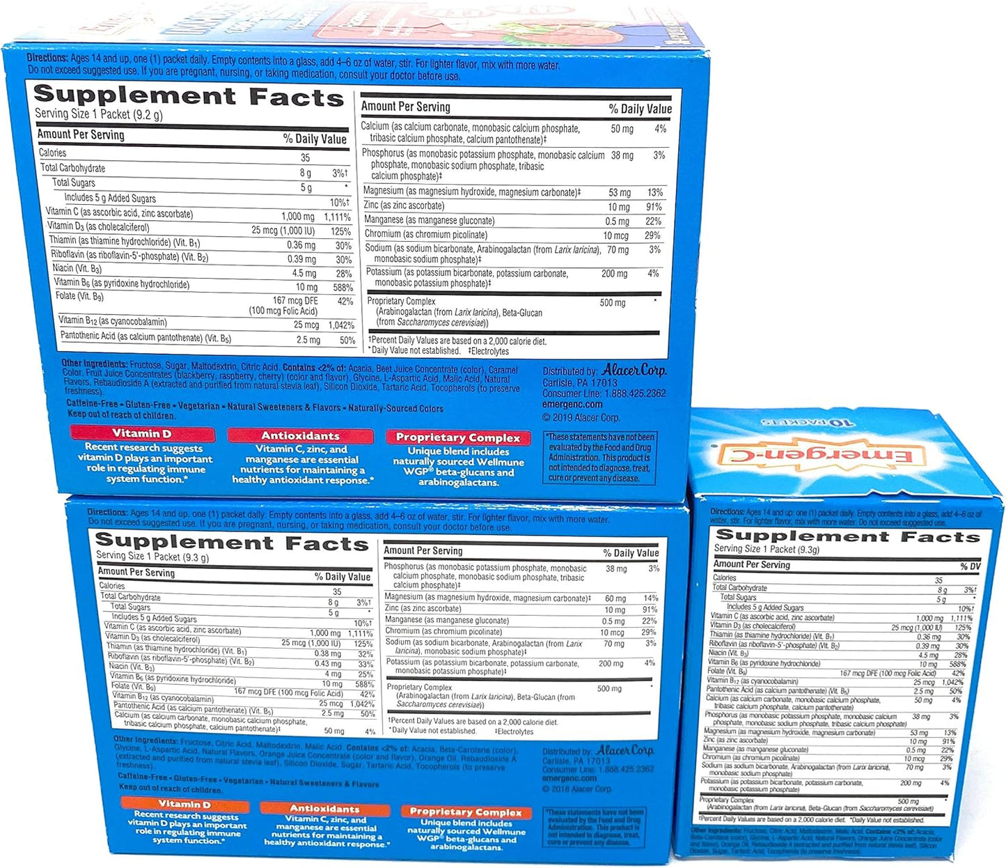 TUKIMA Emergen-C Immune+ Fizzy Drink Mix Powder, Super Orange and Raspberry - Dietary Supplement for Boosting Immunity - Espot.com.au