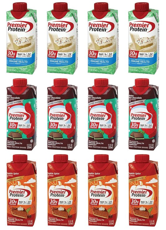 winter-special-premier-protein-shake-variety-pack---12-pack-of-winter-mint-chocolate-pumpkin-spice-and-cake-batter-delight-flavors-1