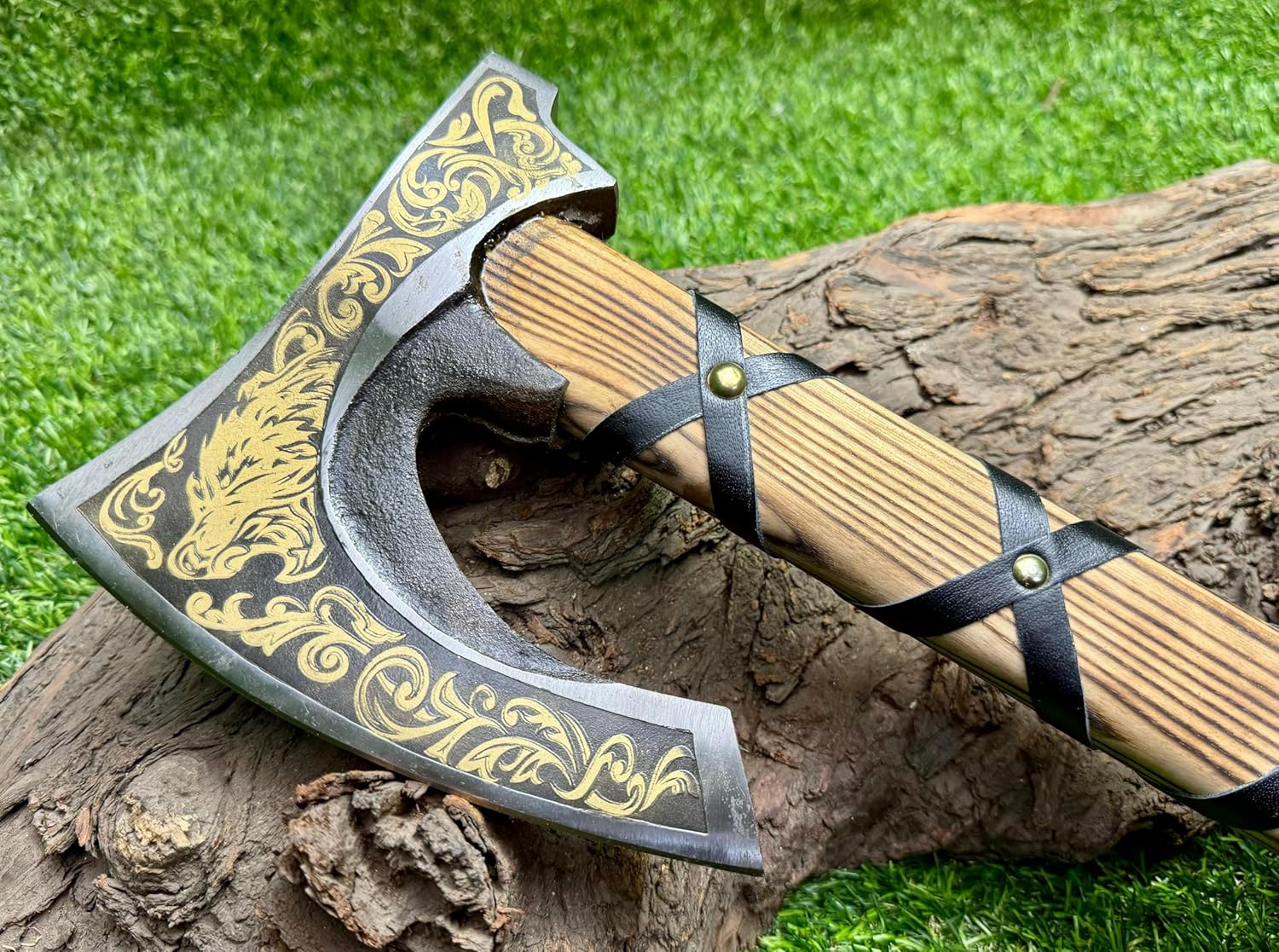 handmade-viking-axe-with-rosewood-handle---poshland-ax-7004---unique-custom-gift-for-camping-and-outdoors-5