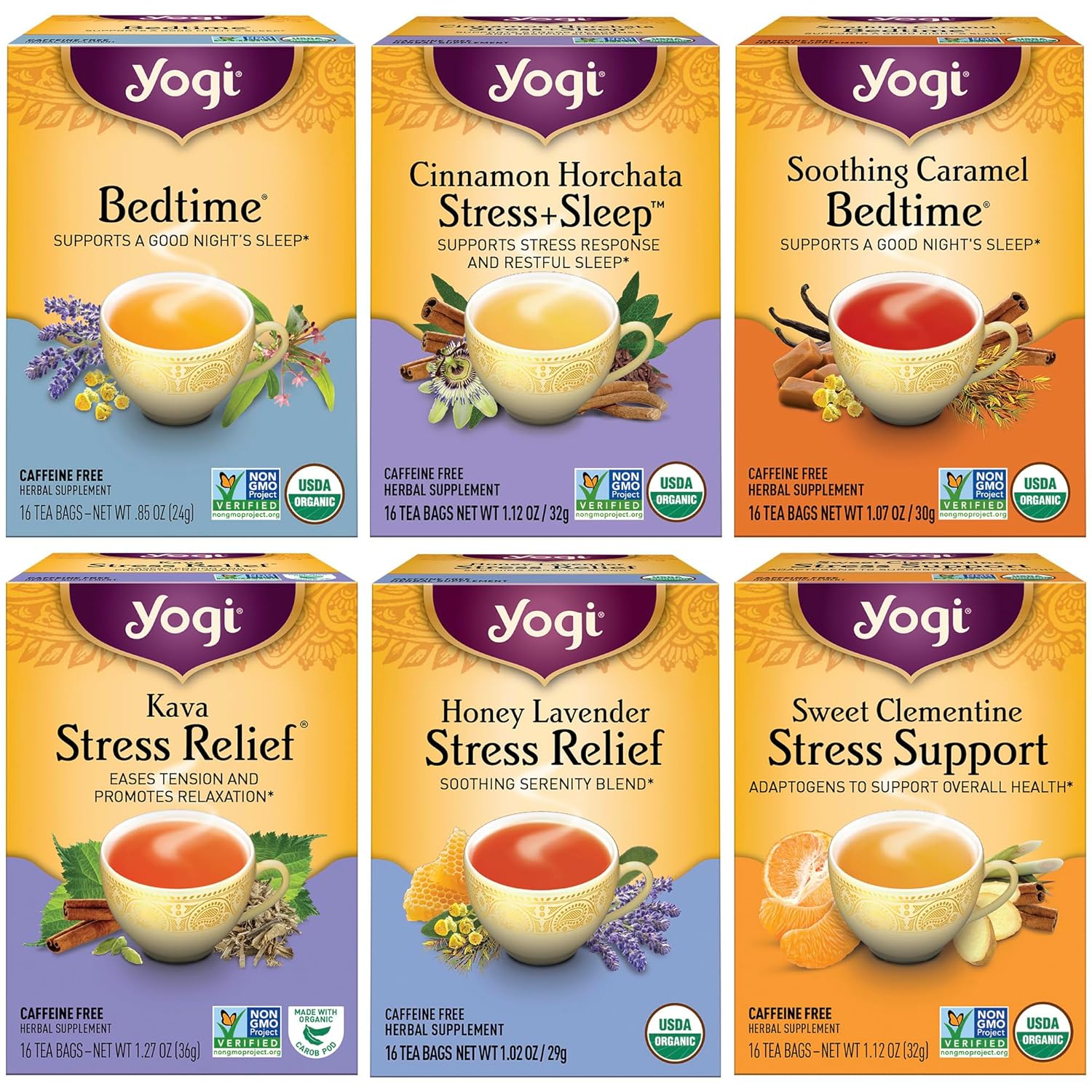 organic-herbal-tea-sampler-pack---yogi-tea-stress-relief-variety---96-bags---includes-bedtime-kava-stress-relief-soothing-caramel-more-1