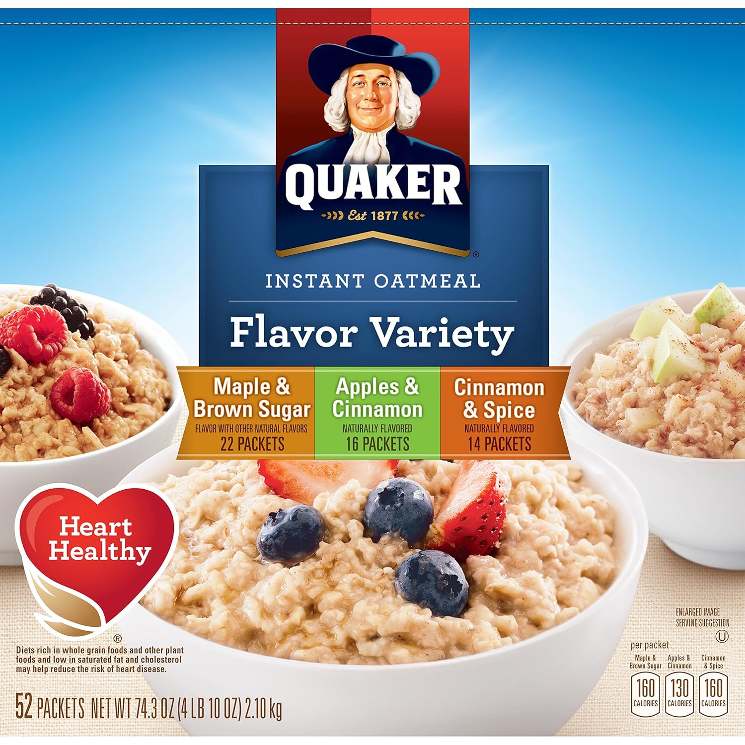 52-count-quaker-instant-oatmeal-variety-pack---individual-packets-of-oatmeal-in-assorted-flavors---quick-and-easy-breakfast-option-for-busy-mornings-3
