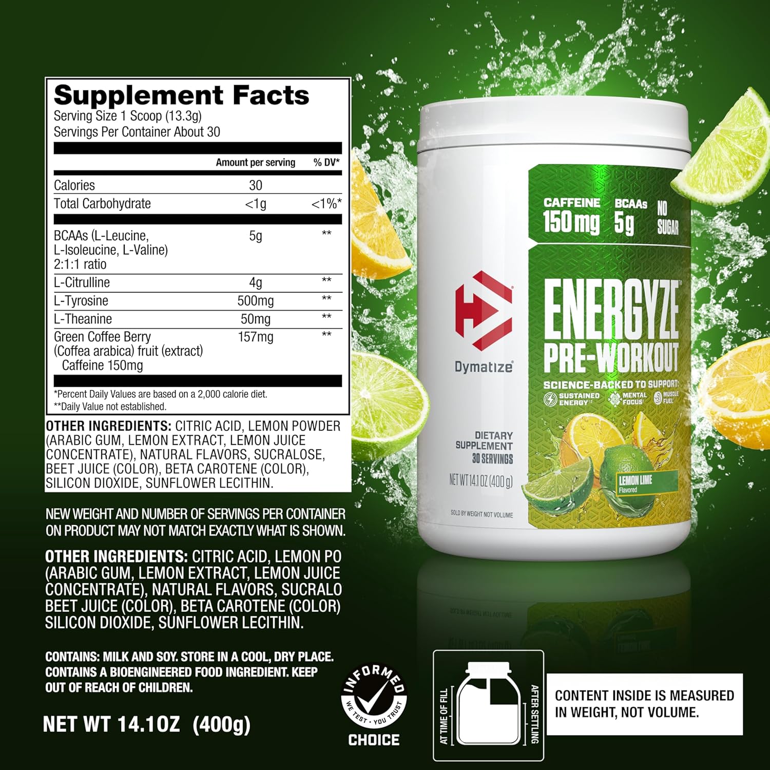 energyze-pre-workout-powder-lemon-lime-flavor---150mg-caffeine-5g-bcaas-performance-blend-of-l-theanine-l-tyrosine-l-citrulline---no-sugar---30-servings---men-and-women-friendly-4