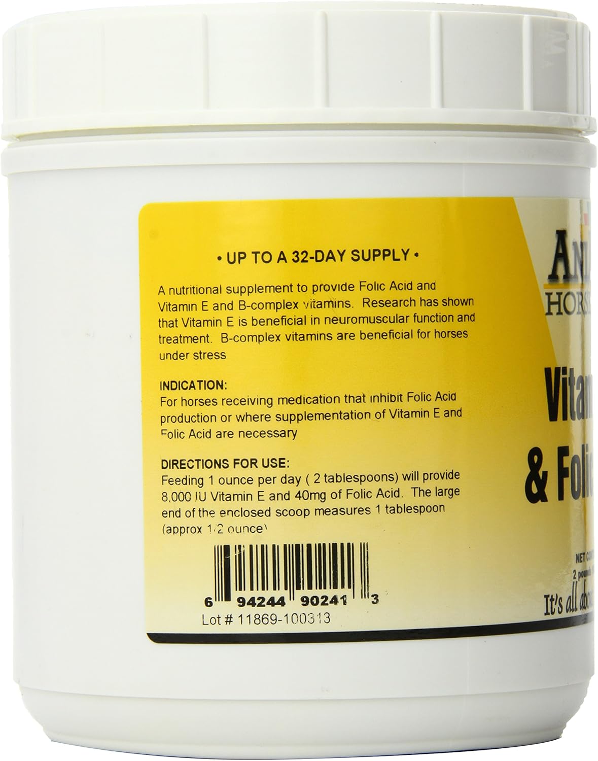 2-lb-animed-vitamin-e-folic-acid-supplement-for-horses---promotes-overall-health-and-wellbeing-essential-nutrients-for-equine-diet-2