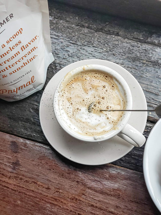 PRYMAL Coffee Creamer - Butter Pecan Flavor, Non-Dairy, Sugar-Free, Keto-Friendly Powder with MCT Oil - 11.3oz Bag - Espot.com.au