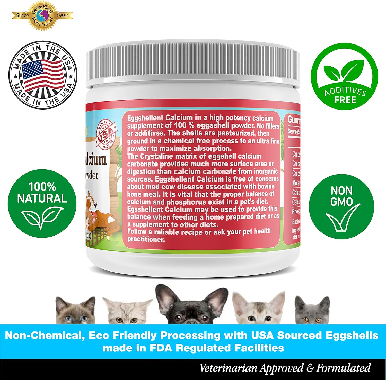 pets-friend-eggshellent-calcium---fine-eggshell-powder-supplement-for-dogs-and-cats---strong-hip-joint-support---natural-dietary-supplement---no-additives---trusted-since-1992-3