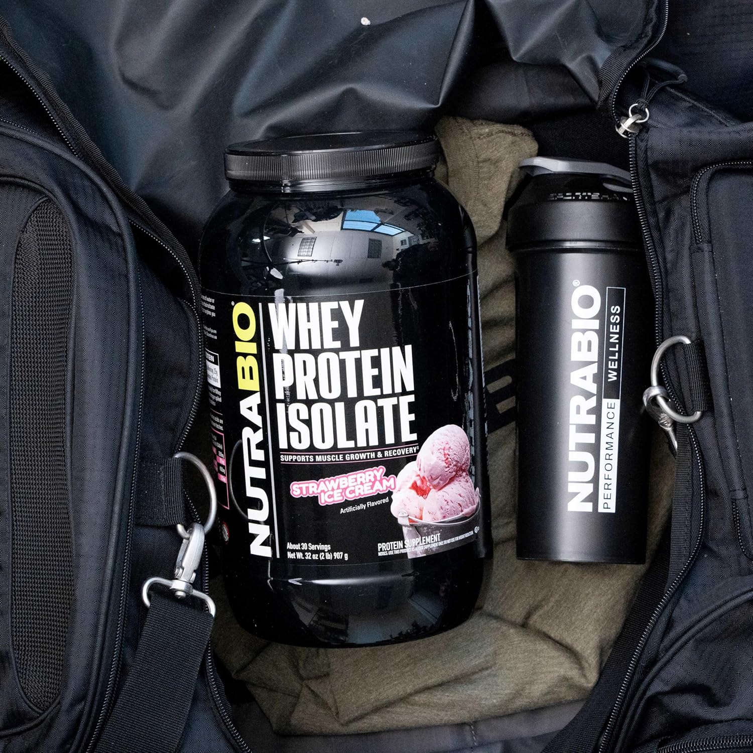 nutrabio-strawberry-ice-cream-whey-protein-isolate-powder---25g-protein-per-scoop---complete-amino-acid-profile---soy-gluten-free---non-gmo---2-lbs-11